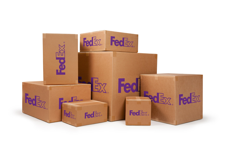 FedEx shipping boxes for packing items